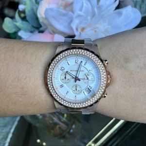 MICHAEL KORS Acrylic & Rose Gold Watch